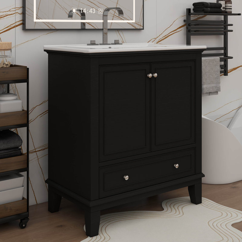 Ensemble de meuble-lavabo avec lavabo avec portes et un tiroir