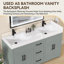 60'' W X 4'' H Solid Surface White Backsplash Polished Rectangular Vanity Top Back Splash for Vanity Sink, Window Sill, Door Transitions