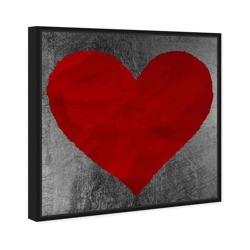 «Forever in Love Hearts», impression sur toile, H 16 po x l 16 po, Toile encadrée, Noir