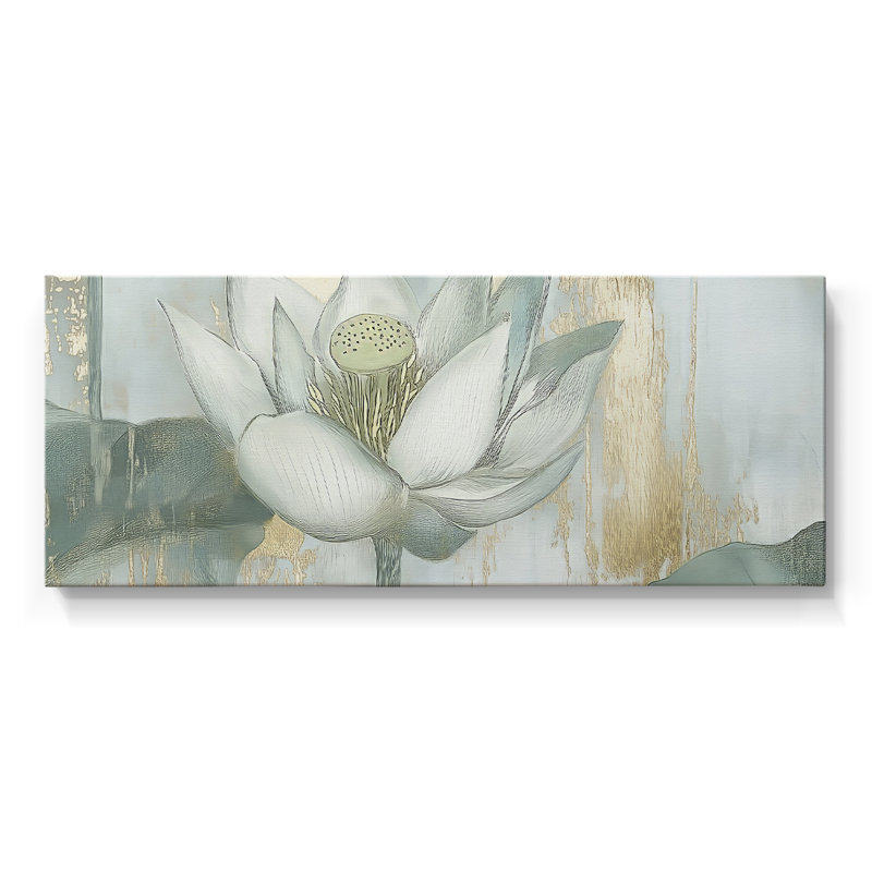 Botanical Series-CCCLLXV- Toile tendue avec châssis - Prêt à être accroché, H 12 po x l 30 po