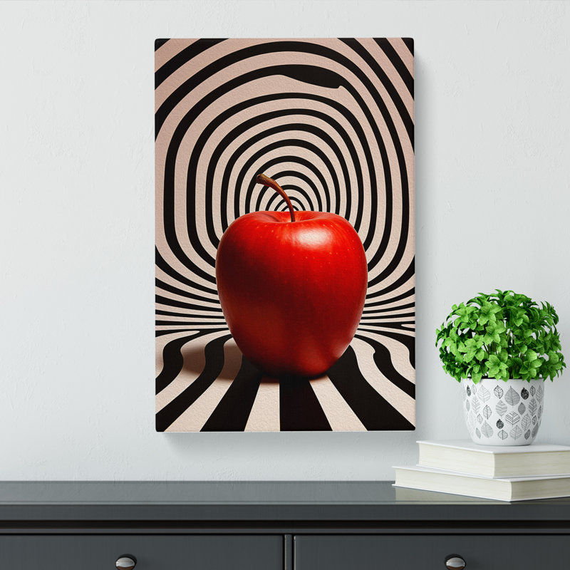 Apple Op - Wrapped Canvas, 60cm H x 40cm W x 3cm D