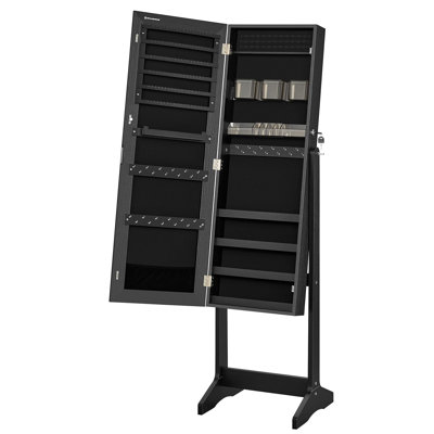 Armoire à bijoux autoportante avec miroir