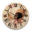 Horloge murale surdimensionnée géométrique en bois rose-494217570