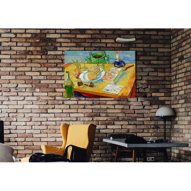 Plate Of Onions by Vincent Van Gogh - Wrapped Canvas Painting, 76cm H x 101cm W x 18cm D
