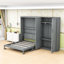 Space-Saving Queen Murphy Bed with Hydraulic Lift and Built-In Wardrobe-253763821