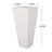 13.39" L X 28.5" H Matte White Outdoor Planter - Tapered Cast Stone, For Backyard 28.9" Stone Design, Enhances Patio-775498042