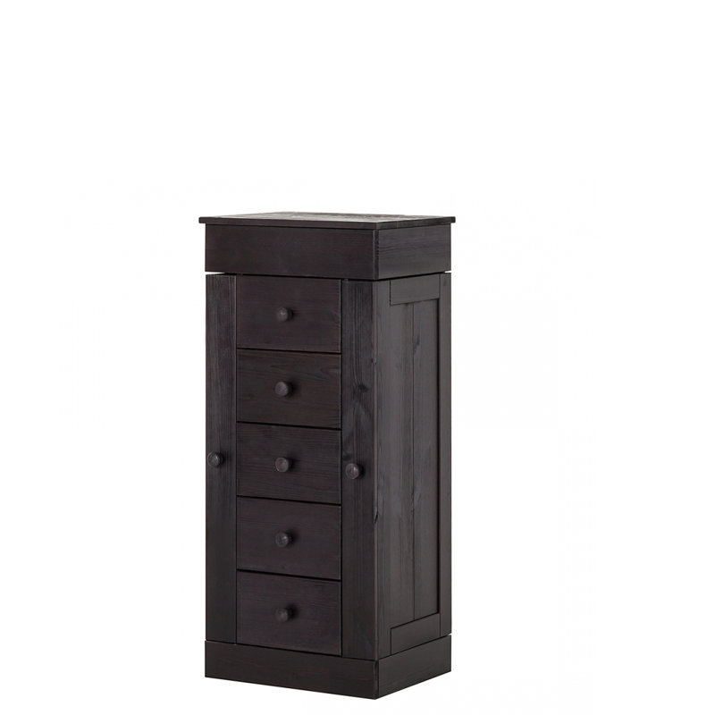 Imran Freestanding Solid Wood Jewelry Armoire, Havana