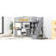 Lit mezzanine simple avec bureau en L, armoire, tiroirs et escalier incontestable - bureau et rangement gris-2073565622