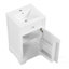 Meuble-lavabo de salle de bain avec lavabo, porte à fermeture douce, support de rangement et tablette réglable pour les salles de bain modernes-623772584