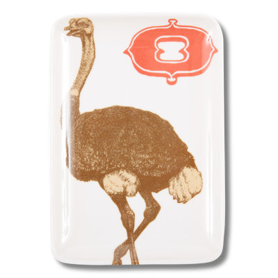ALPHABET VALET TRAY OSTRICH