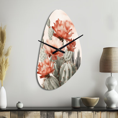 Horloge murale 3D Red Desert Cactus