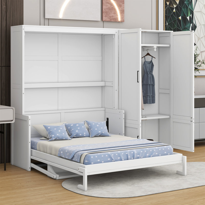 Lit escamotable avec lit escamotable Murphy, Blanc