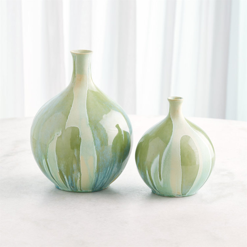 Stoneware Decorative Bottles, 17.11" H x 8" W x 8" D
