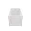 42,94 po - Trempeur autoportant en acrylique, finition blanc brillant, siège bien conçu et style ergonomique épuré pour un bain rafraîchissant