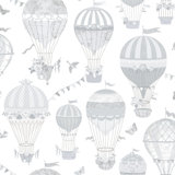 Just 4 Kids 2 Hot Air Balloons 33' L x 21" W Wallpaper Roll
