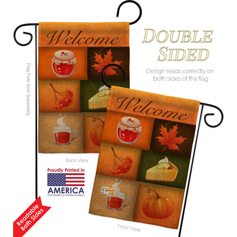 Double Sided 18.5'' H x 13'' W Polyester Flag Set