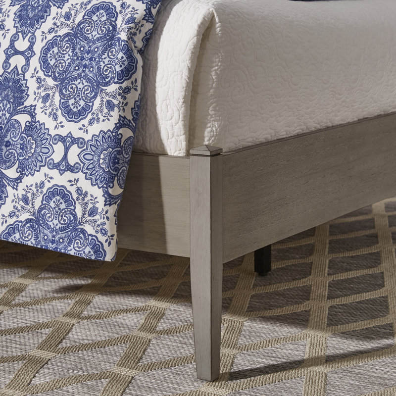 Grand lit plateforme Middlebrooks, Gris