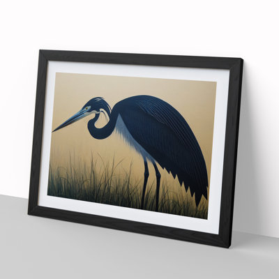 XH1022-4603X Harmonious Heron Bird - Single Picture Frame Print