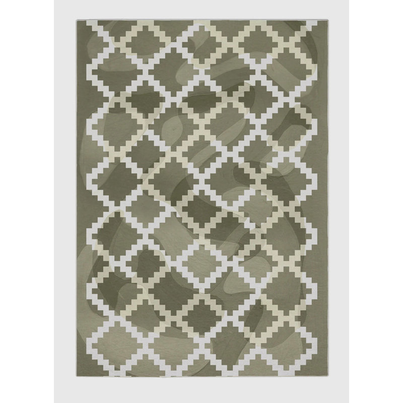 Tapis en polyester tissé à la machine à l'huile d'olive, Rectangle 2 pi x 3 pi