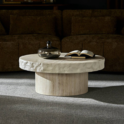 Table basse ronde en fibre de verre