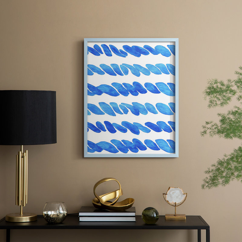 «Abstract Abstract», reproduction encadrée - prêt à accrocher, Bleu, H 29 po x l 23 po