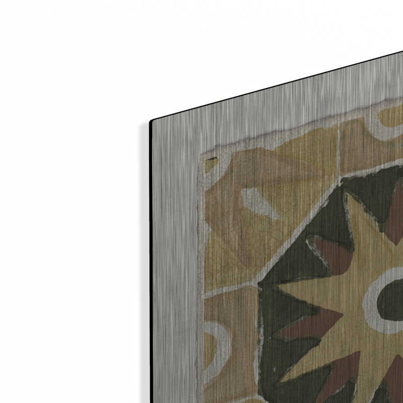 Luxe Metal Art 'Moroccan Tile Pattern VI' By Stell " Moroccan Tile Pattern VI " by Stellar Design Studio, 24" H x 24" W
