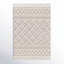 Loria Geometric Handmade Hand Woven Wool Ivory/Charcoal Area Rug-343621758