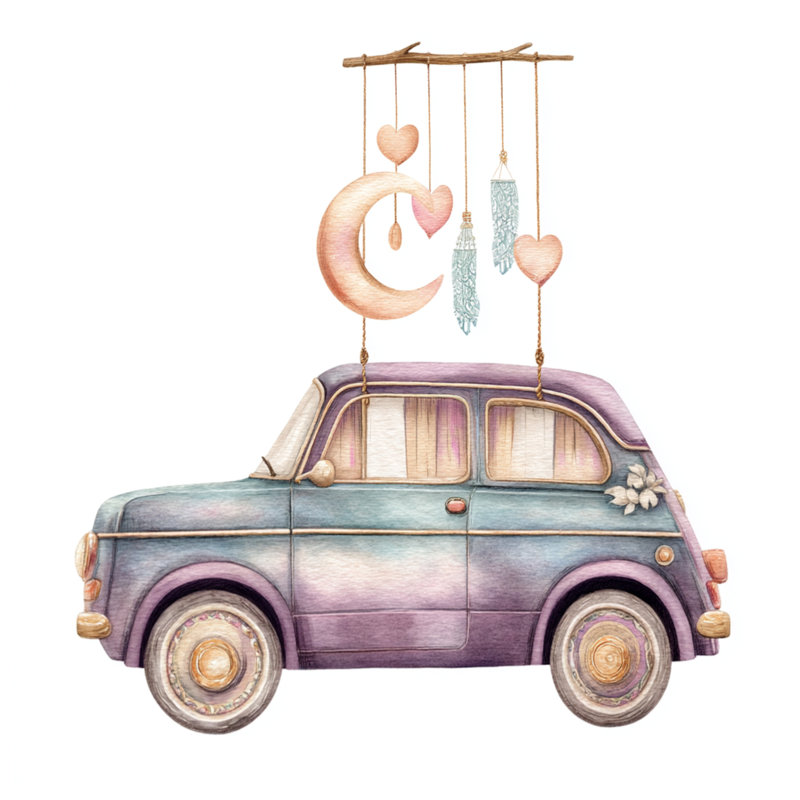 Illustration de voiture rétro Housses de couette, Très grand lit