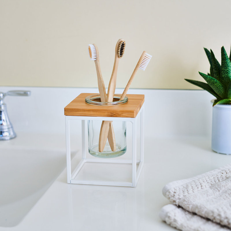 5'' H Wall Votive Holder, White/Clear