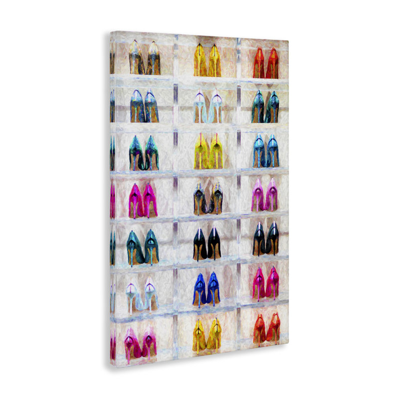  "Arranged High Heels", art mural sur toile par Graffi *ee Studios, H 24 po x l 16 po