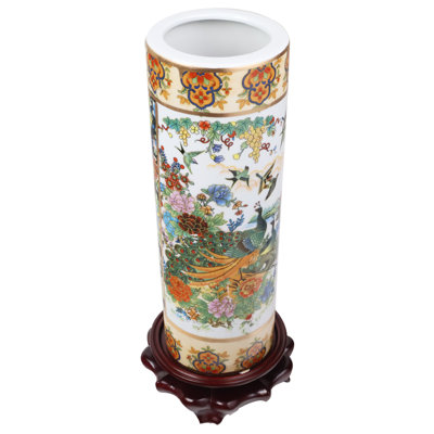 Japanese Porcelain Satsuma Cylinder Vase