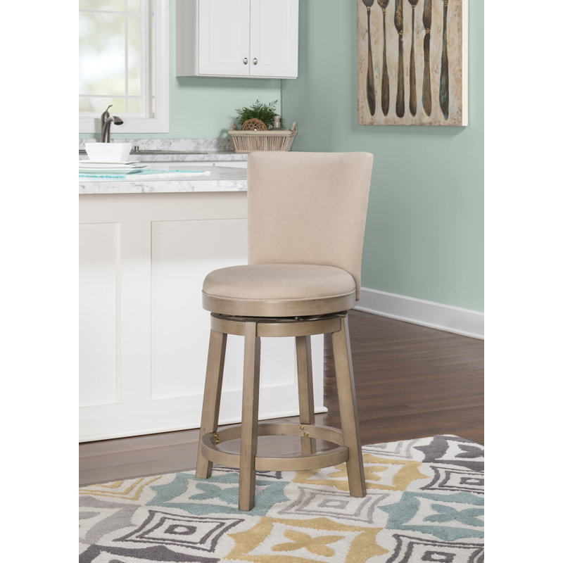 Tabouret pivotant rembourré à 360 degrés, Tabouret de comptoir (assise de 26,06 po de hauteu