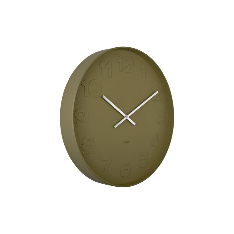 Wall Clock, Moss Green, 37.5cm H x 37.5cm W x 6cm D