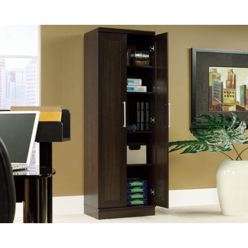 Damian Storage Cabinet Pm, Silver, Dakota Oak