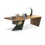Noir + brun Bureau rectangulaire en bois massif + fer-108303941