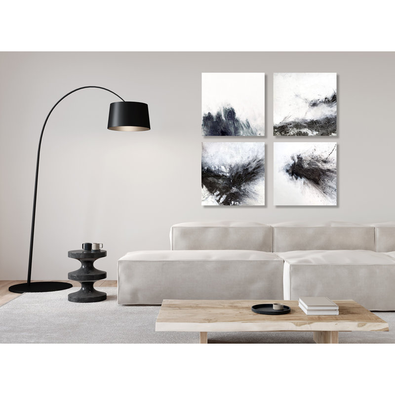 Black & Gray Gallery Wrapped Canvas Print by John Beard, 40" W x 40" H x 1.5" D, Unframed