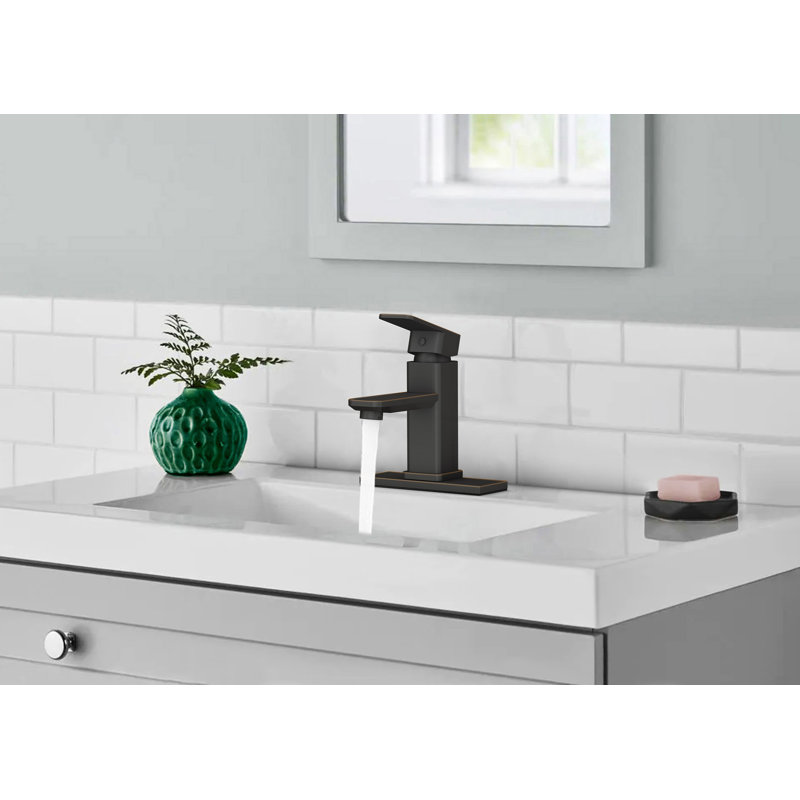 Single-handle Bathroom Faucet with Drain Assembly, Oil Rubbed Bronze