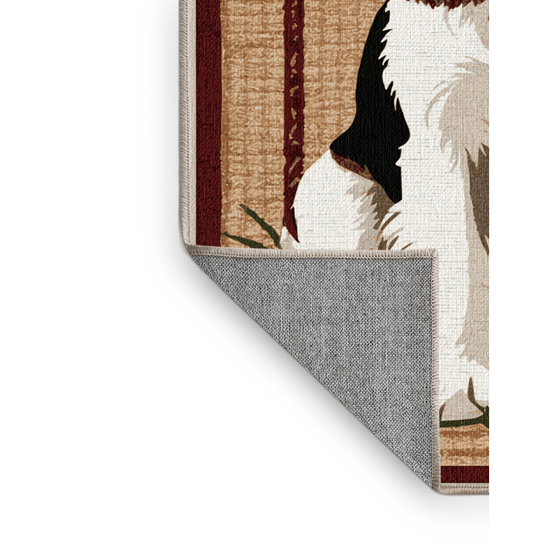  Tapis lavable d'épagneul Springer Welsh, Rectangulaire 2 pi x 3 pi