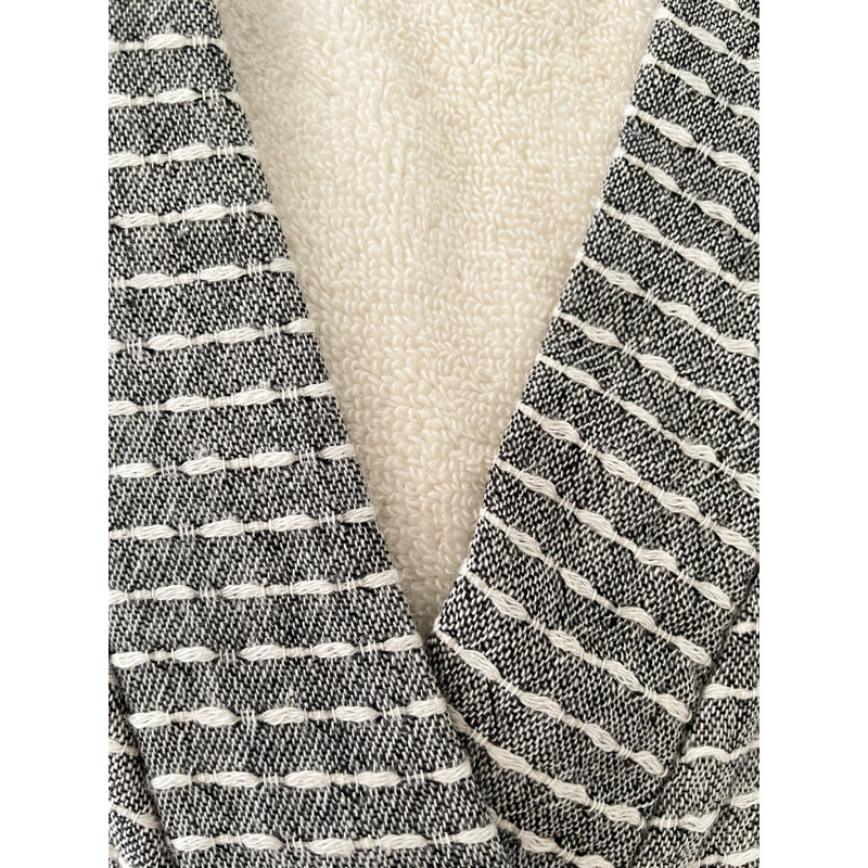 100% peignoir mi-mollet en coton turc, L