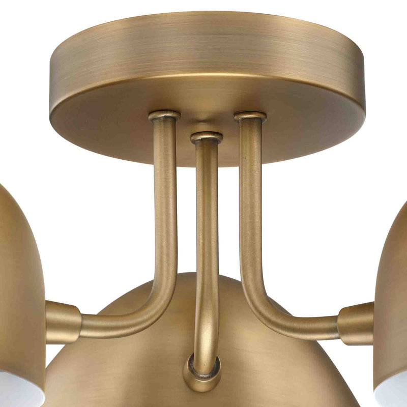 Lateisha Semi Flush Mount, Vintaged Brass, Vintaged Brass