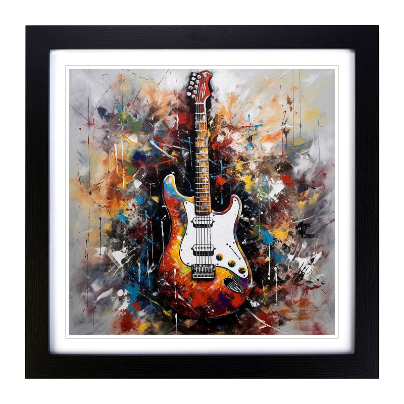 Single Picture Frame Print on Wood, Black