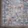 Tapis en polyester lavable à la machine Medallion en bleu clair / orange / gris