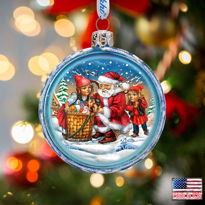 3.5'' Glass Holiday Shaped Ornament