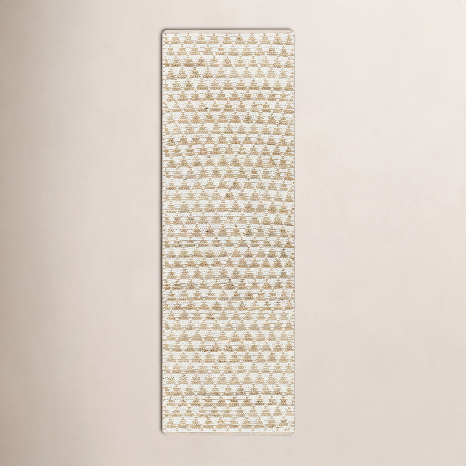 Addy Hand-Woven Brown Geometric Jute Rug, Runner 2'6" x 8'