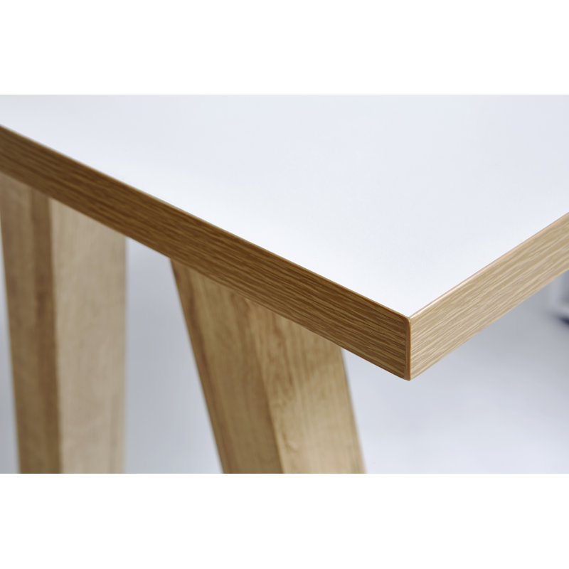 Belfield C 140 L Shaped Writing Desk, White/Oak