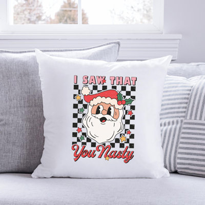 Christmas_Distressed_8 Reversible Throw Pillow