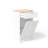 White Trash Can Cabinet With One Door And One Drawer