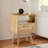 Alfonce 15.75" Wide End Table With Rattan Drawer, WIth Open Storage Space With Mid-level Cut-outs And Solid Wood legs Side Table for Living Room, Bedroom-1161588263