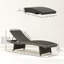 Chaise longue pliable avec dossier réglable à 5 niveaux, brun-721650466