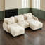 Canapé de coin avec deux poufs amovibles et trois coussins lombaires-1815959298